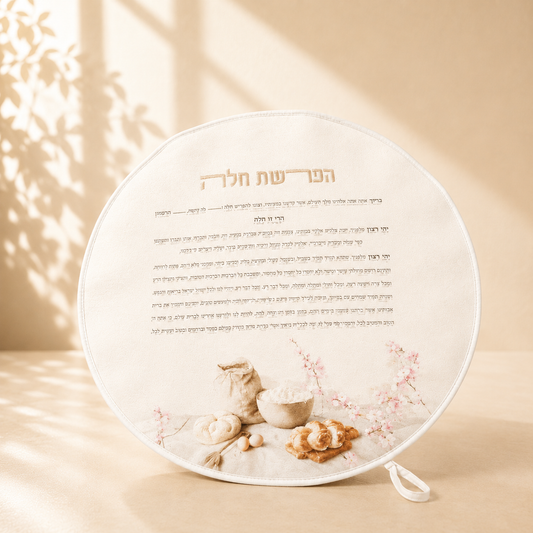 Artscroll Hafrashas Challah Cover - Pink Blossoms