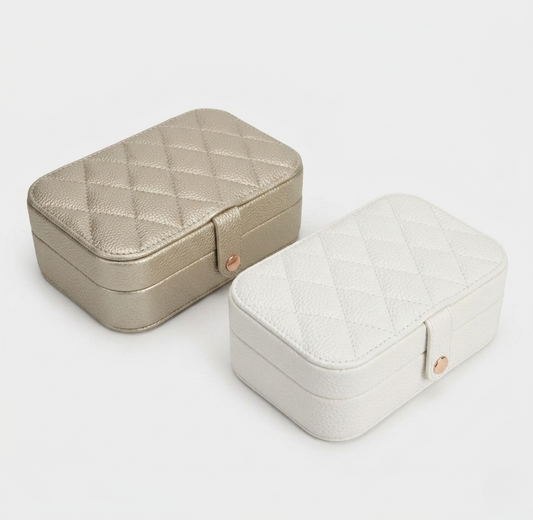 Leah Quilted Travel Jewelry Organizer