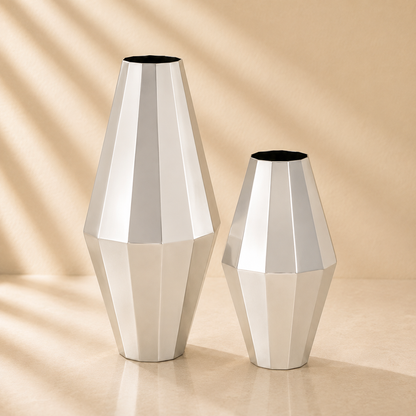 Conical Steel Flower Vase