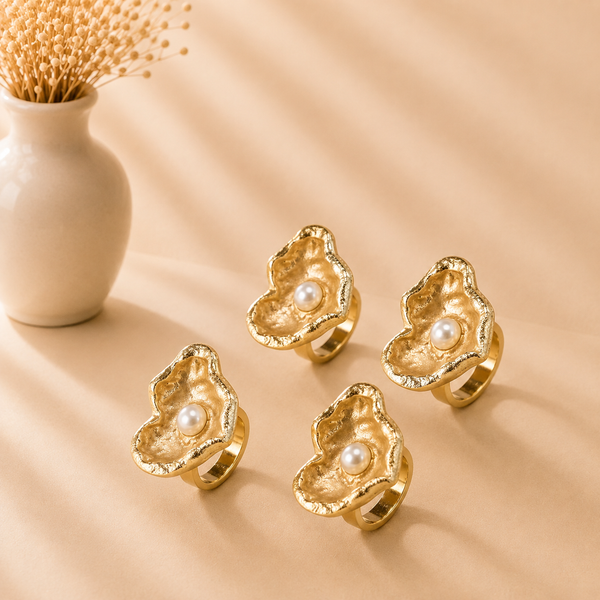 Grace Gold Napkin Ring - Set of 4