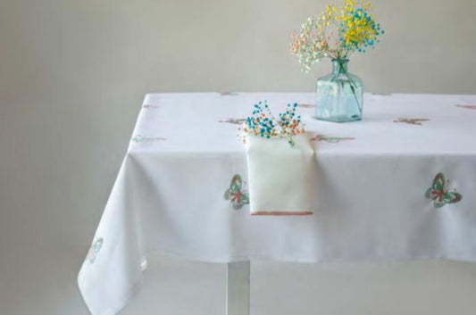 Butterfly  Pink/Green Tablecloth