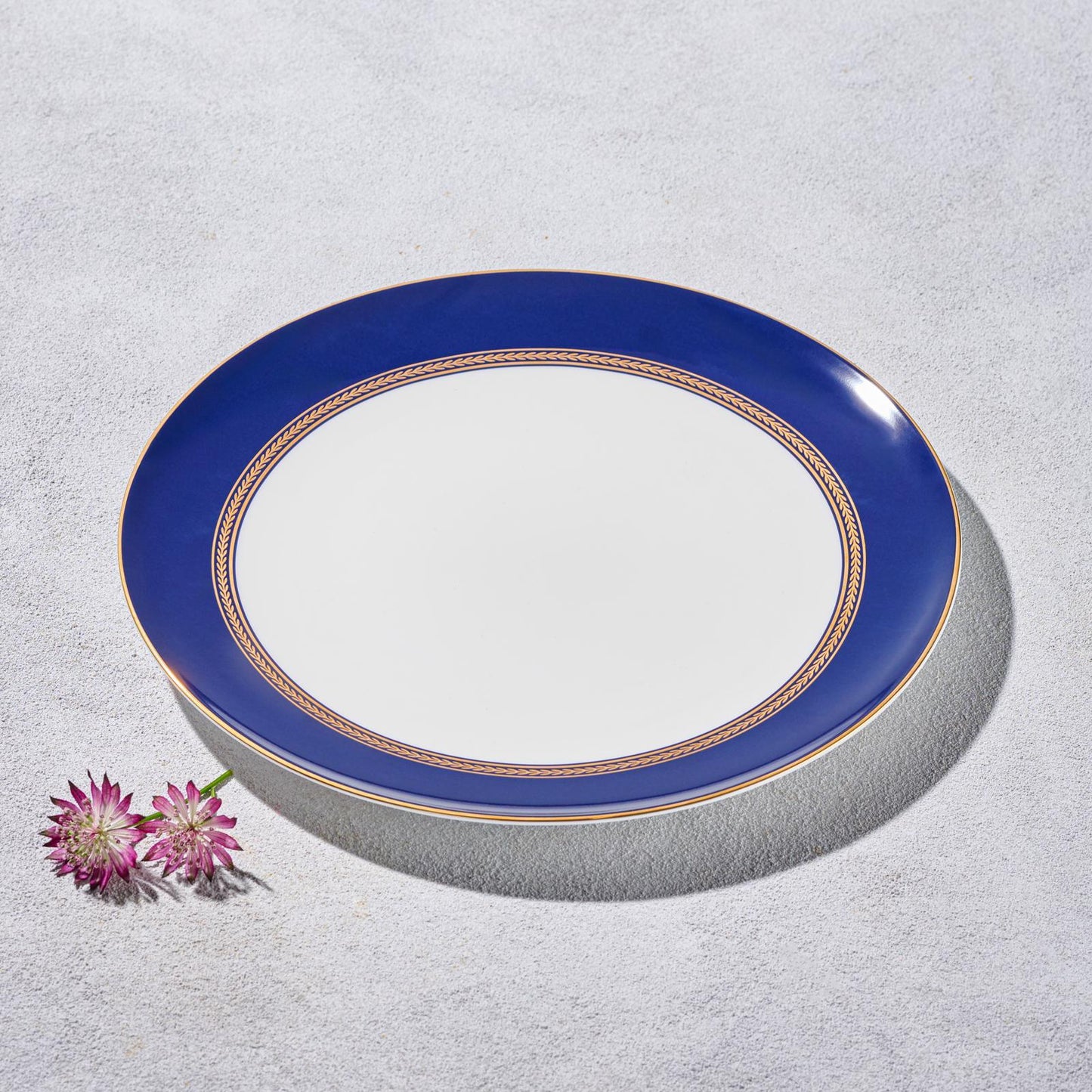 Cobalt Blue Charger with Gold Rim