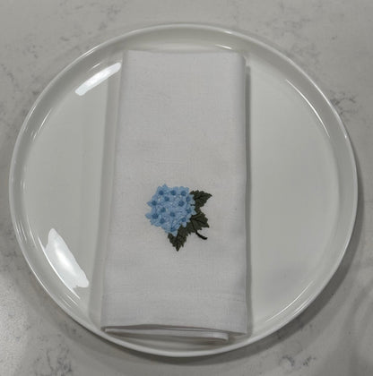 Washable Hydrangea Napkin - 20" X 20" Set of 4