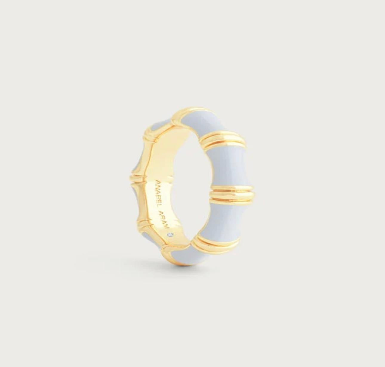 Bamboo Enameled Ring