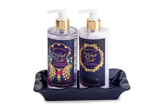 Hand Soap/Lotion Set With Tray