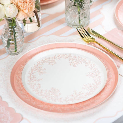 Floral Elegance Pink Dessert Plates 8pk