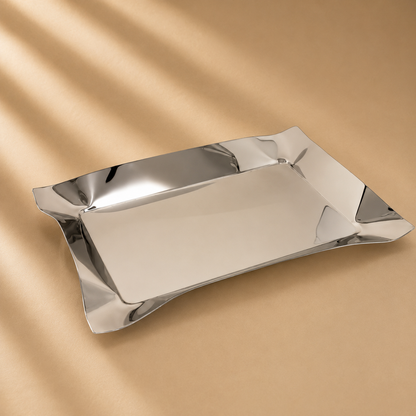 Oblong Stainless Steel Tray 18.5”Lx13.5”W