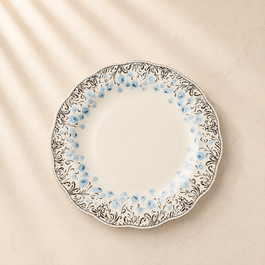 Clove Charger Gold & Blue Accent