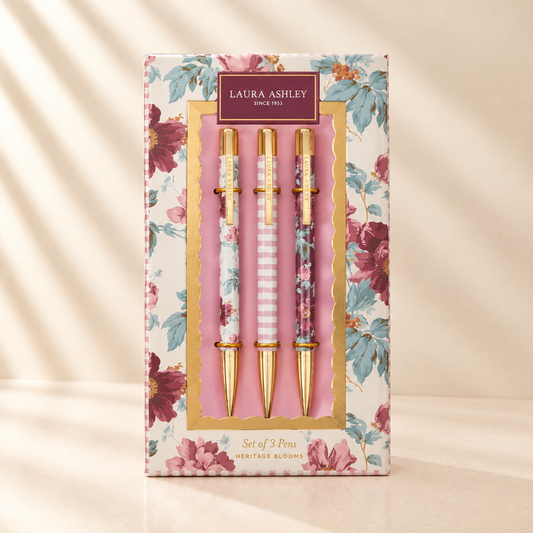 Heritage Blooms Floral Pen Set of 3