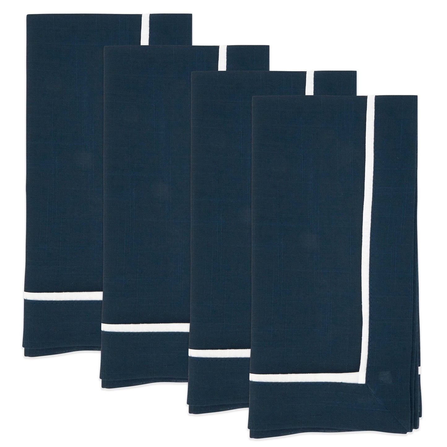 Classic Pleated Design Napkin: Grey 20" Set of 4
