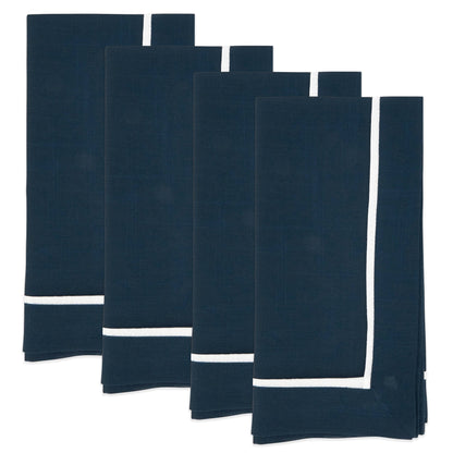 Classic Pleated Design Napkin: Grey 20" Set of 4