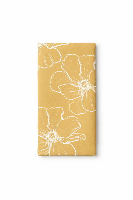 Floral Gold Guest Towel 16pk