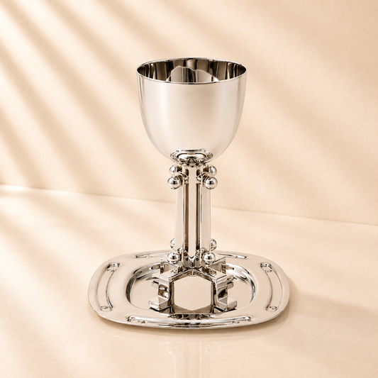 Nickel Wine Cup and Saucer