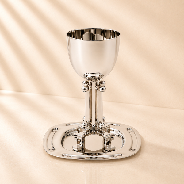 Nickel Wine Cup and Saucer