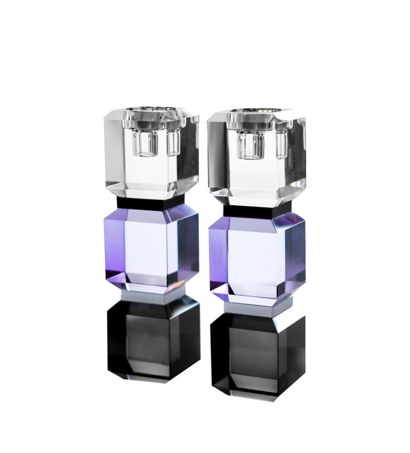 Block Candlestick Set of 2
