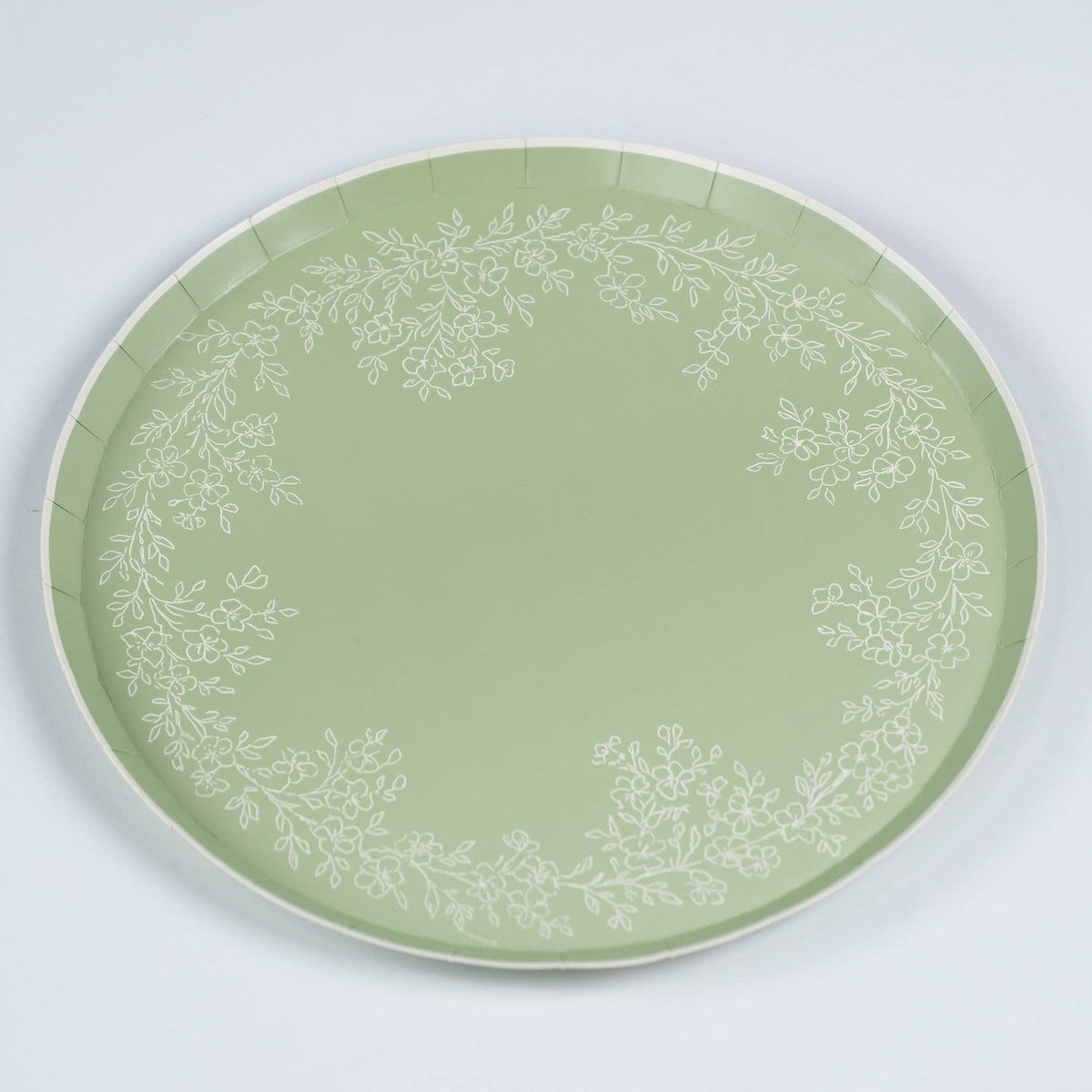 Floral Elegance Sage Dinner Plates 8pk