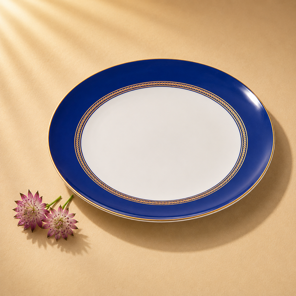 Cobalt Blue Charger with Gold Rim