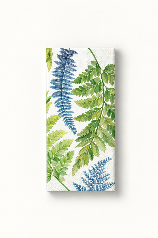 Arwea Guest Towels-White/Blue 16pk