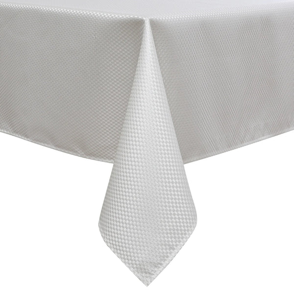 Jacquard Transom White Tablecloth