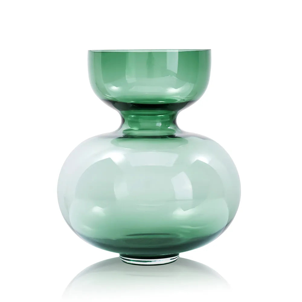 Green Pot Belly Vase