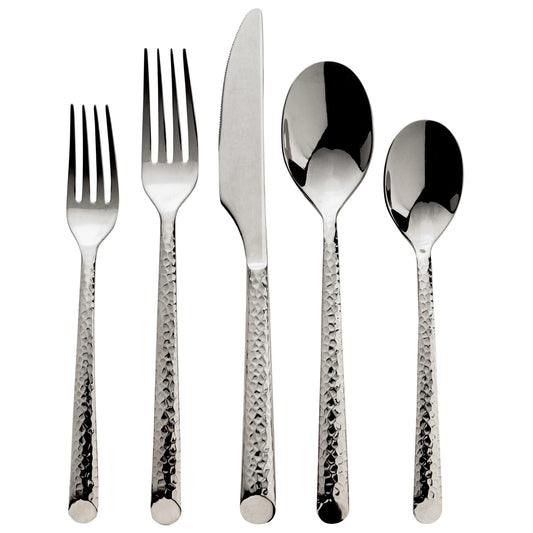 Onyx Shiny Silver 20 Pc Flatware Set