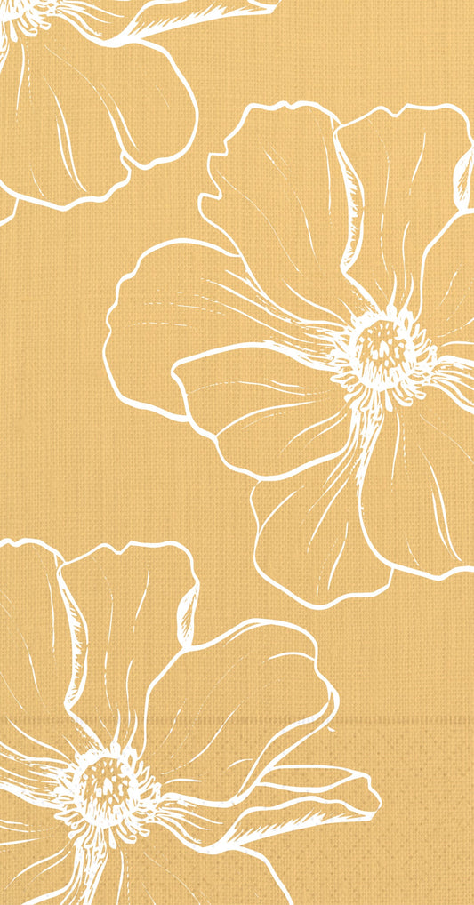 Floral Gold Guest Towel 16pk