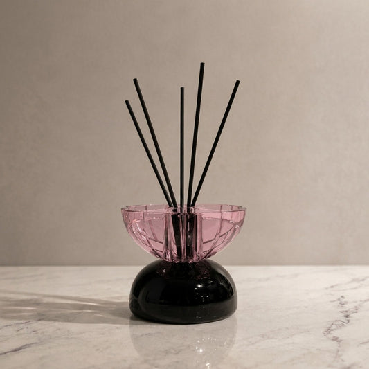 Aure Crystal Reed Diffuser in Pink & Black