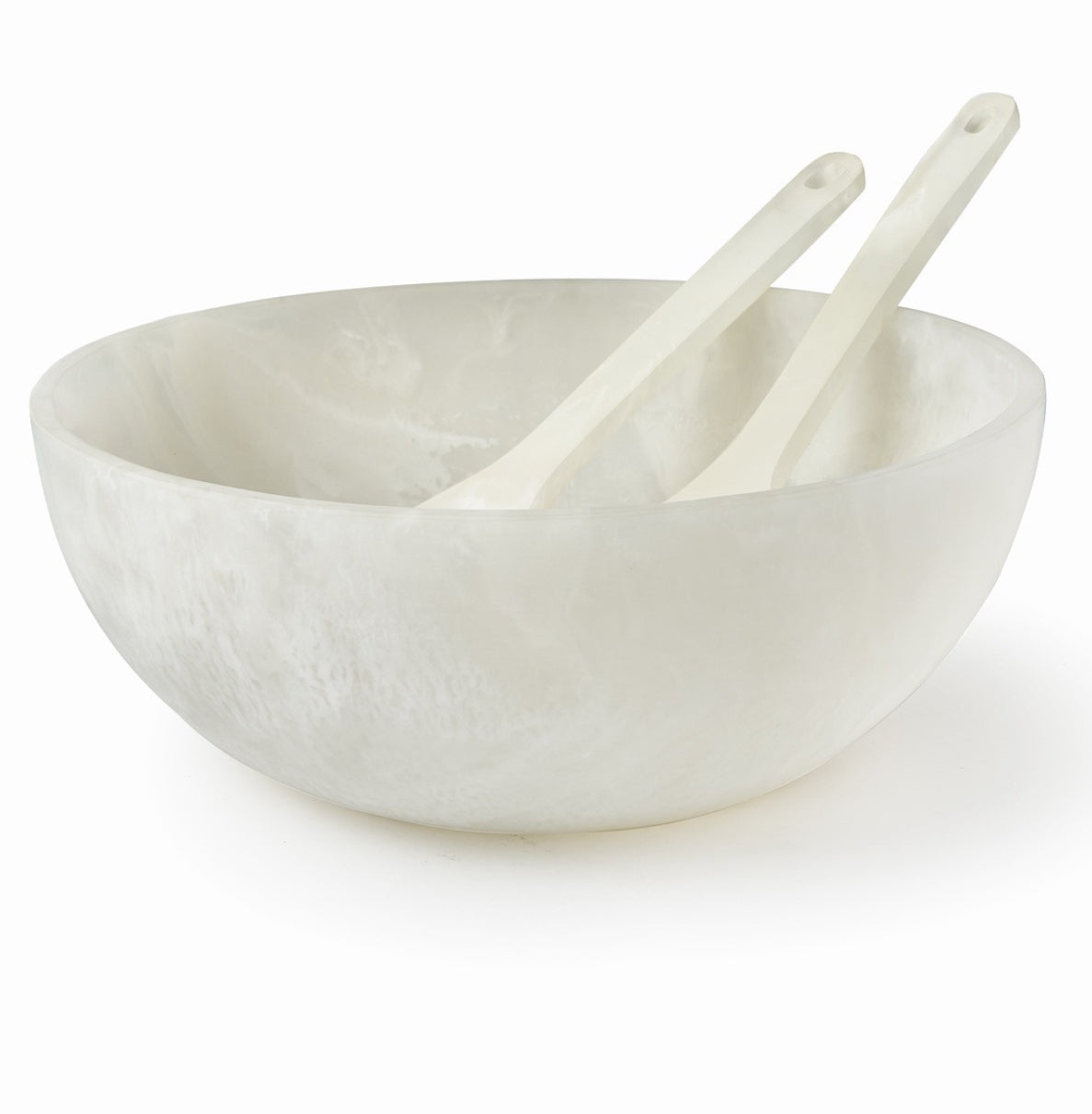 White Resin Salad Bowl