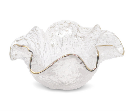 Hammer/Ruffle Gold Trim Bowl