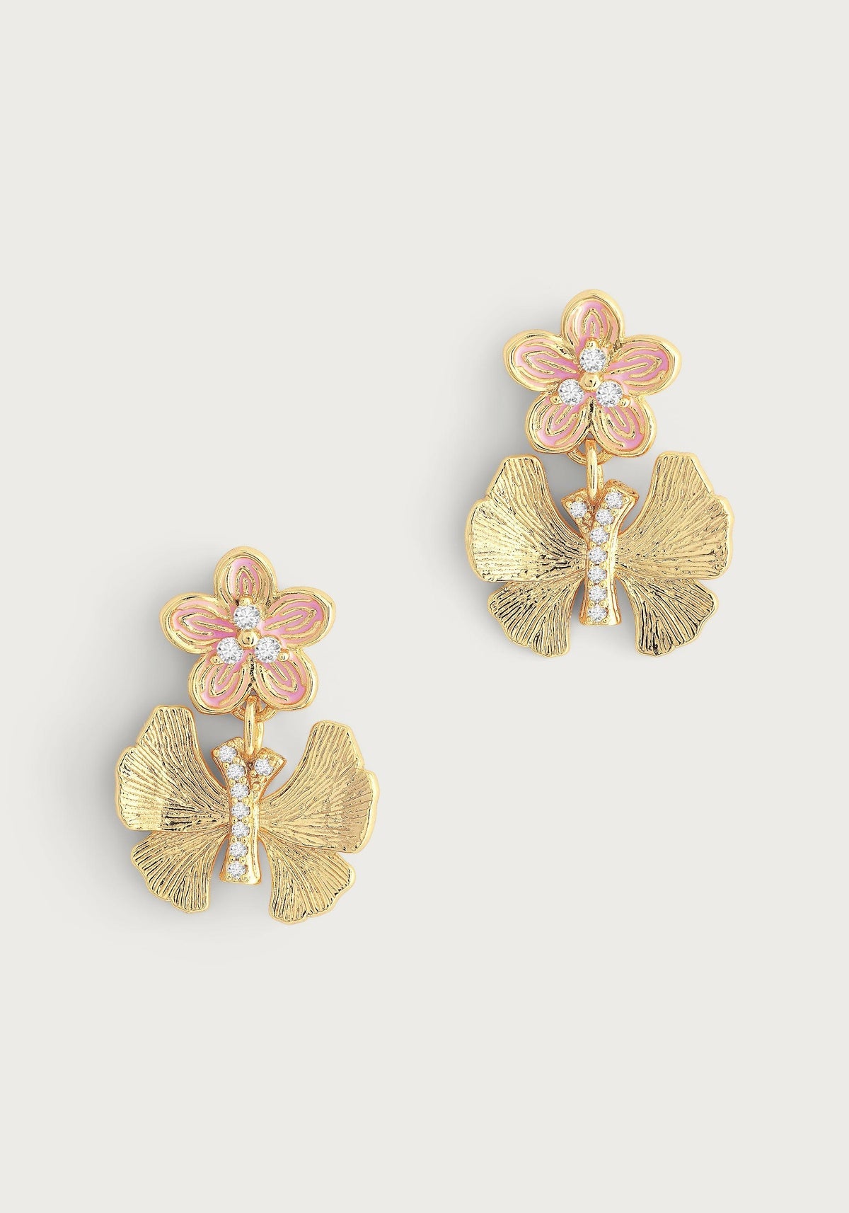 Butterfly Flower Earrings