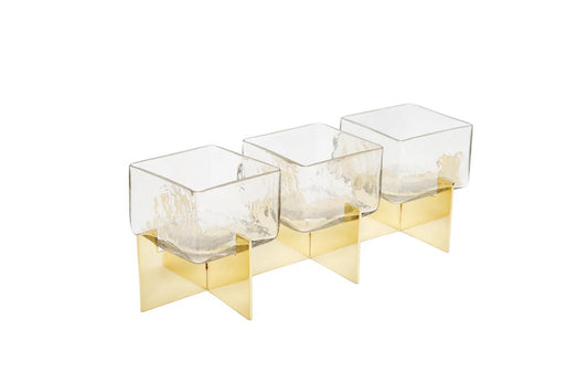 Gold Block Base 3 Set Dip Bowl