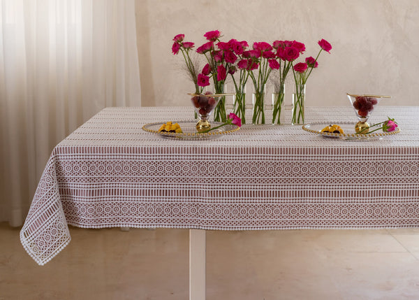 Camilla White Tablecloth