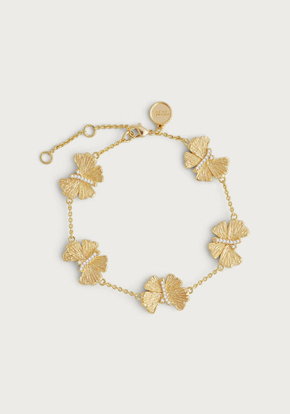Butterfly Station Gold Bracelet