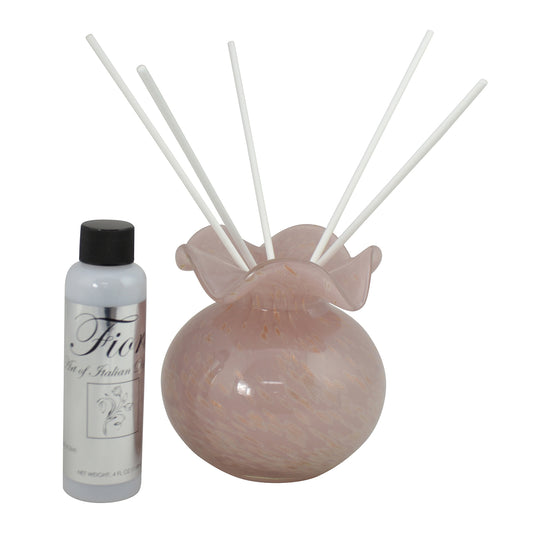 Pink with Gold Specs Glass Diffuser