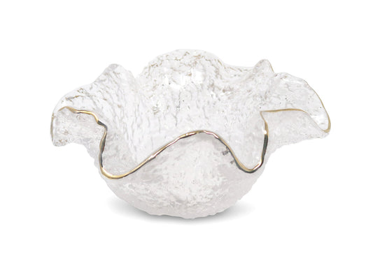 Hammer/Ruffle Gold Trim Bowl