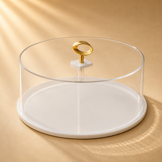 Acrylic Round Cake Dome- Clear