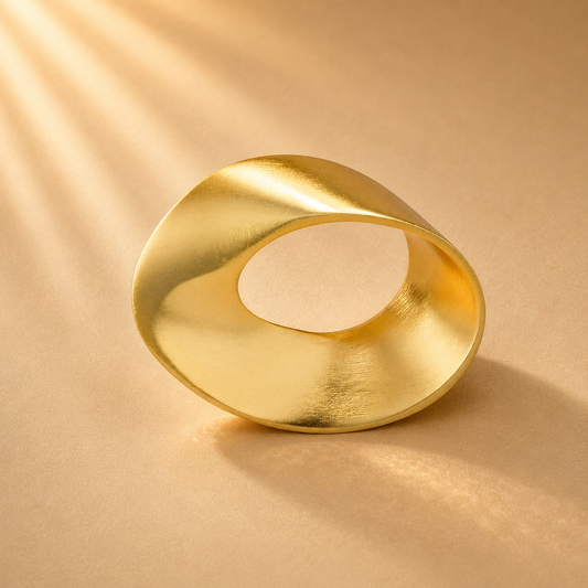 Oviform Gold Napkin Rings - Set of 4