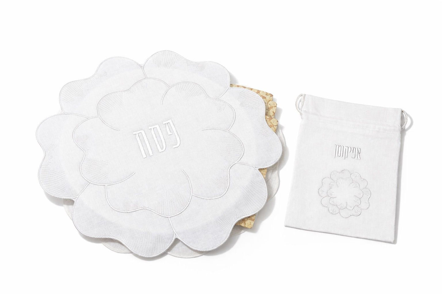 Flower White 2pc Pesach Set