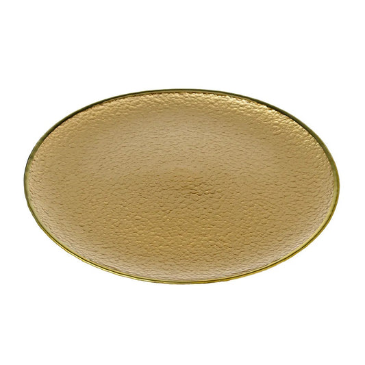 Textured Gold Glass Charger