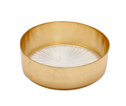 Glass Bowl W/ Gold Wall- 4 Set