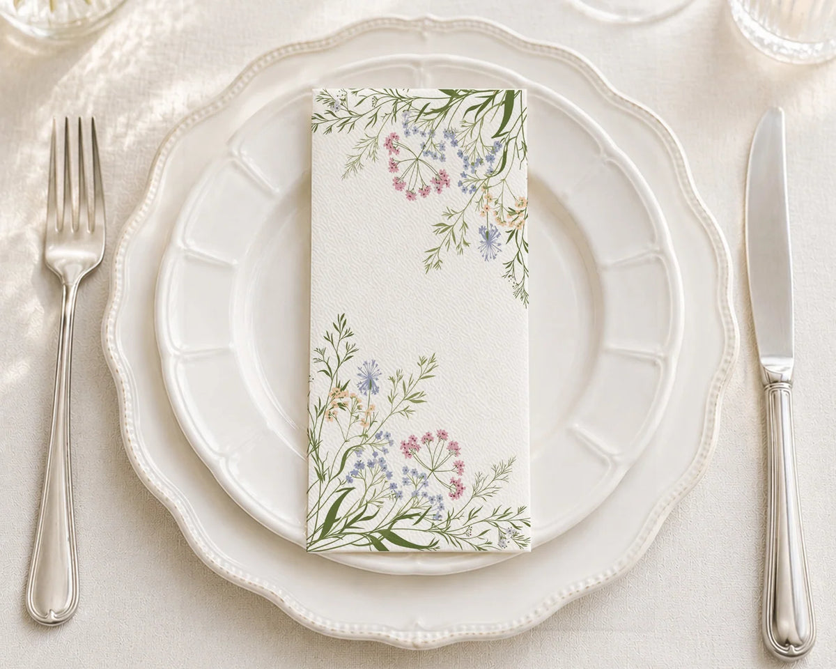 Delicate Wildflower Guest Towel 16pk