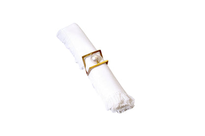 Floating Pearl Napkin Rings - Set of 4
