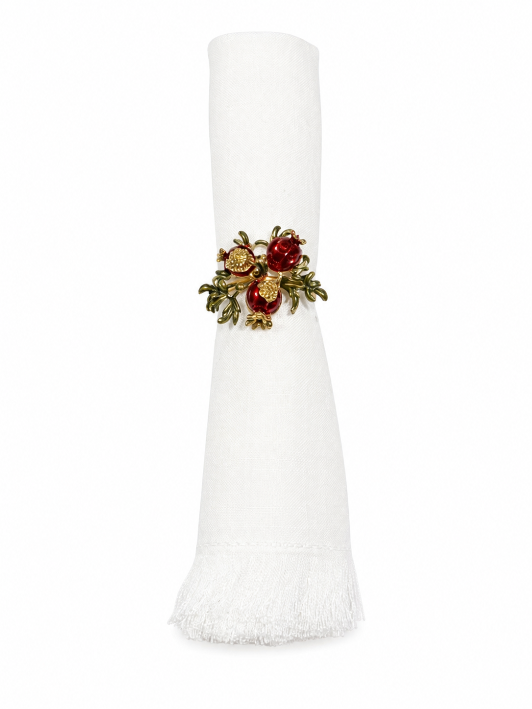 Pomegranate Napkin Rings Set of 6