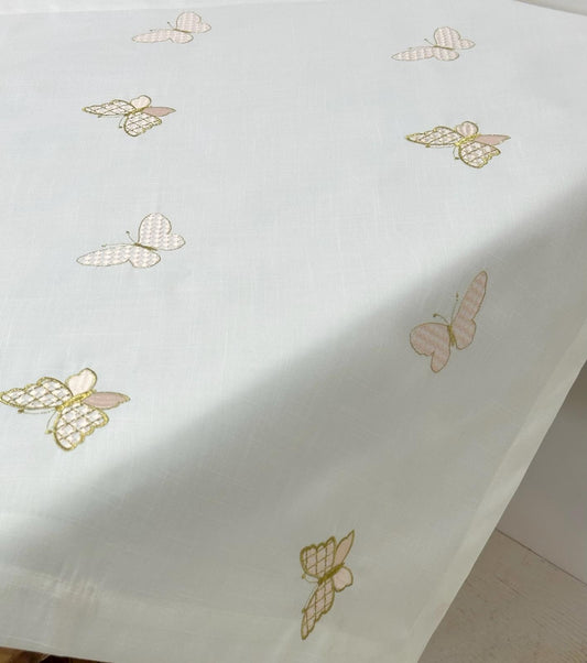 Pink Butterfly Tablecloth