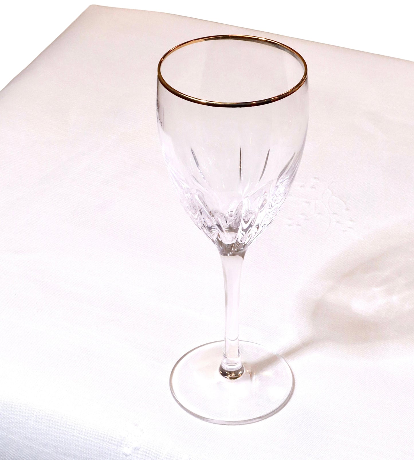 Optic Glasses with Gold Rim Set of 6