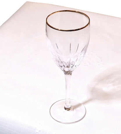 Optic Glasses with Gold Rim Set of 6