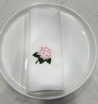 Washable Hydrangea Napkin - 20" X 20" Set of 4