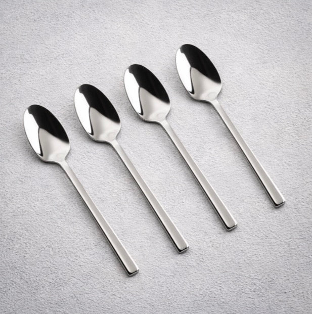 Shiny Silver Dip Spoons-4 Pc