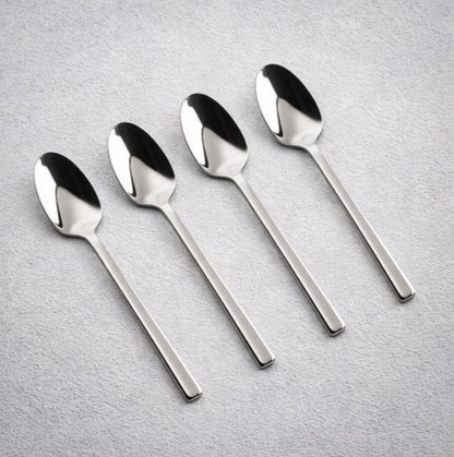 Shiny Silver Dip Spoons-4 Pc