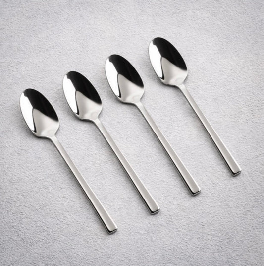 Shiny Silver Dip Spoons-4 Pc